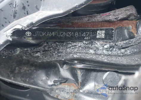 2022 Toyota Prius Le from USA, damaged, VIN JTDKAMFU2N3181471